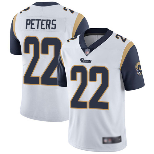 Los Angeles Rams Limited White Men Marcus Peters Road Jersey NFL Football #22 Vapor Untouchable